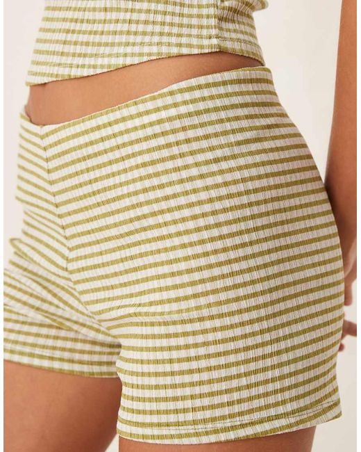 ASOS Natural Micro Short Co-ord