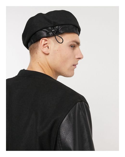 ASOS Beret Hat in Black for Men Lyst