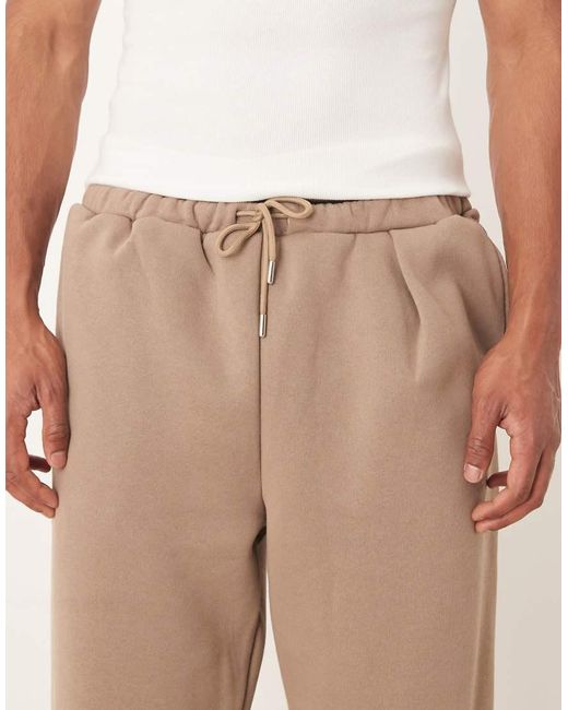 ASOS Natural Co-ord Relaxed Tapered Fit joggers for men