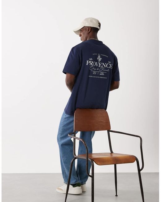 Threadbare Blue Back Print T-shirt for men