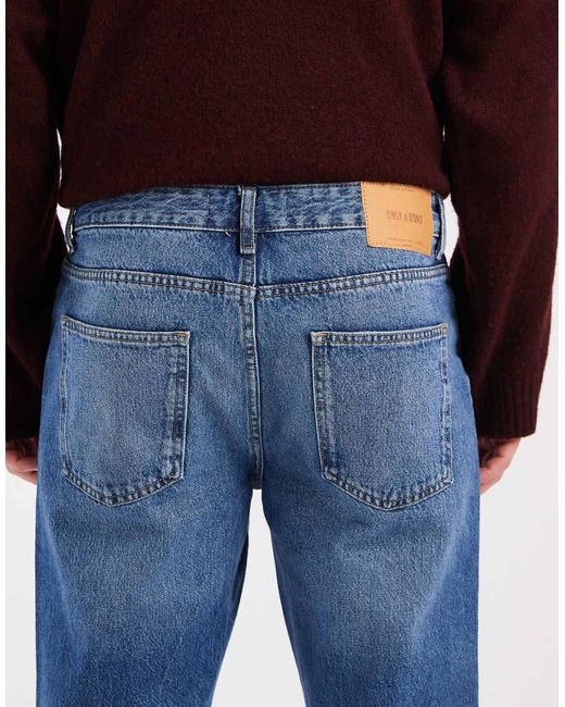 Only & Sons Blue Gibb Bootcut Fit Jeans for men