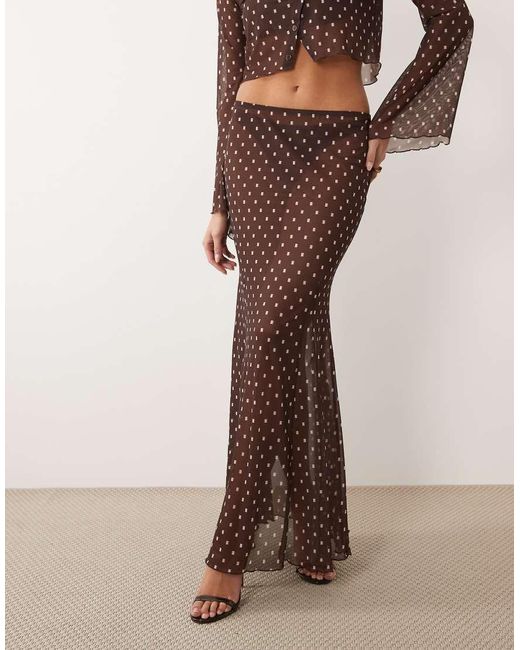 Gonna Lunga di ASOS in Brown