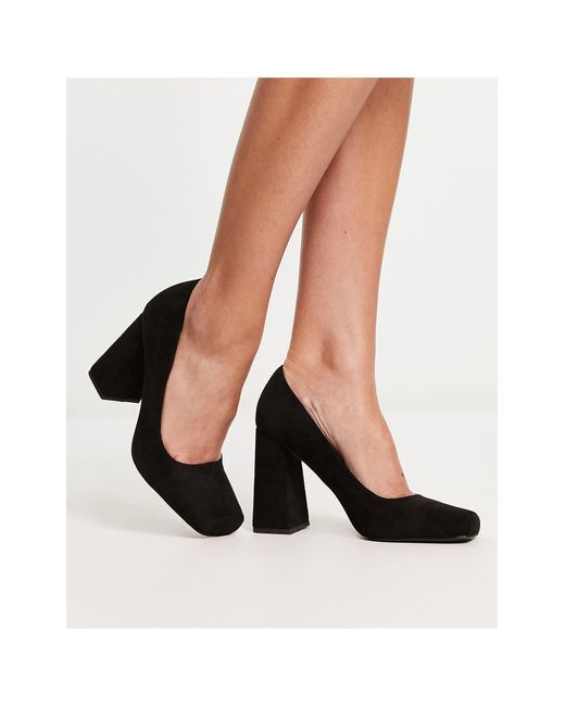 Petunia - chaussures en imitation daim à bout carré - noir Raid en coloris Black