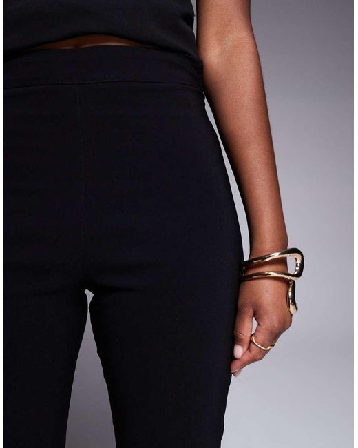 Vesper Blue Wide Leg Flared Trousers