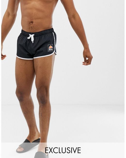 Ellesse Black Swim Shorts With Small Logo for men