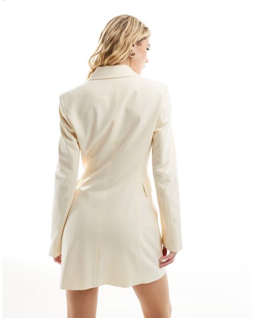 EDITED White Clean Blazer Dress