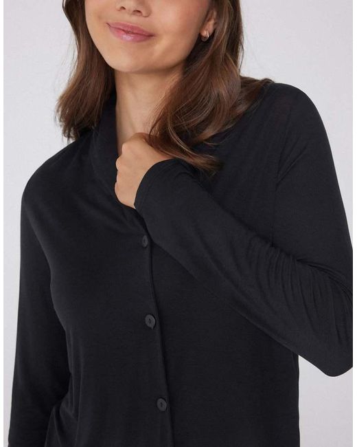 Tezenis Blue Long Open Viscose Pyjamas