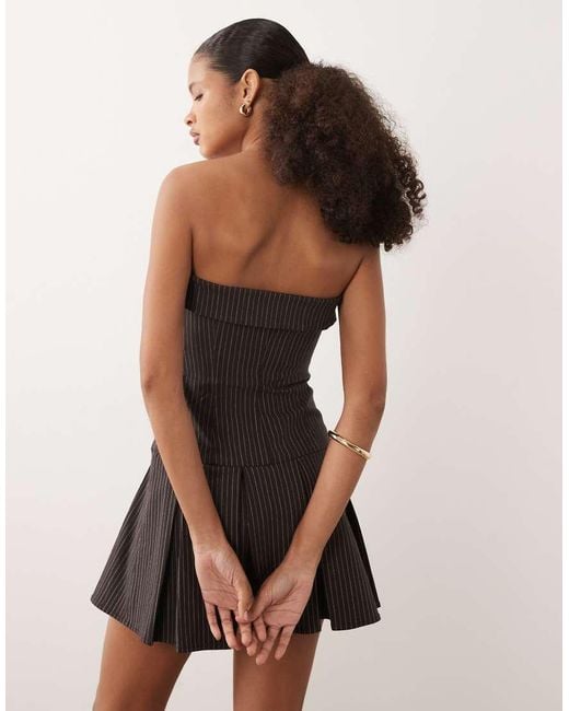 Cotton On Natural Strapless Suiting Mini Dress