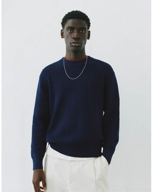 Maglione Basic di Pull&Bear in Blue da Uomo