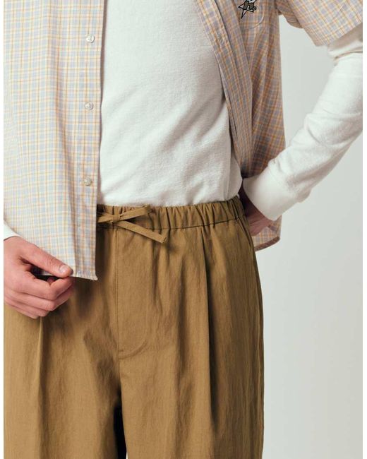 ASOS White Oversized Tapered Trousers With Pleat for men