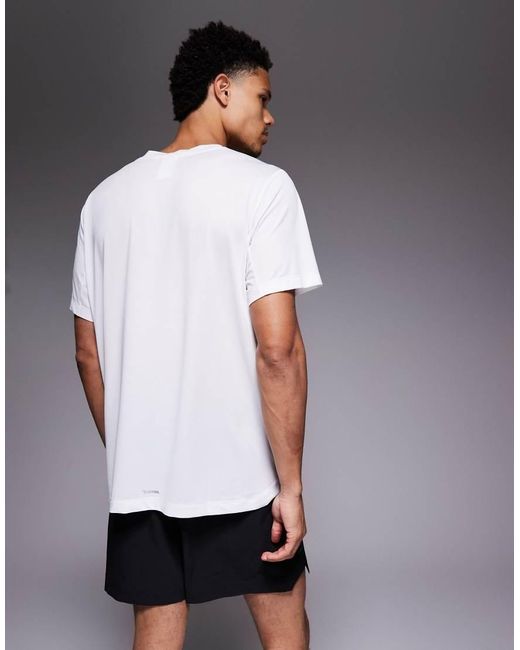 Adidas Originals Gray Adidas Training Essentials T-Shirt With Three Stripes for men