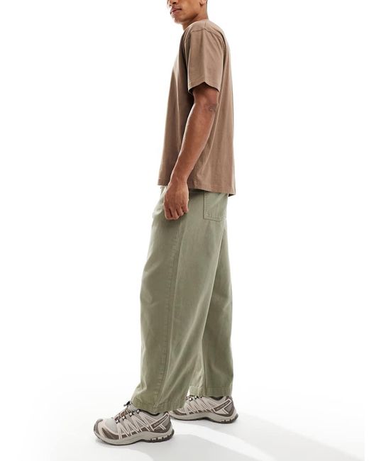 Pantalones Caquis De Pernera Barrel De -Verde ASOS de hombre de color Green