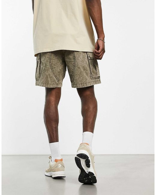 Weekday Natural Joshua Cargo Shorts for men