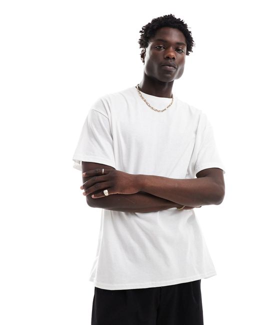 T-shirt oversize avec imprimé céleste vertical au dos ASOS pour homme en coloris White
