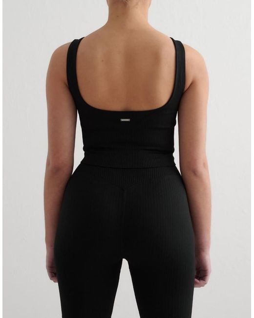 Aim'n Black Ribbed Seamless Shaping Bralette