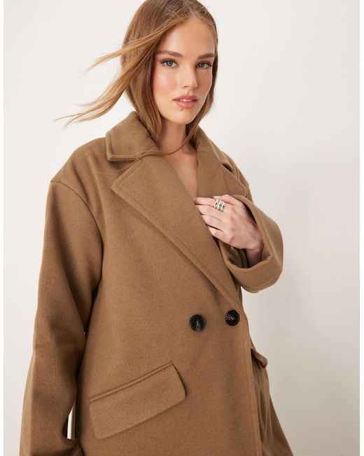 Jdy Natural Long Coat With Wool