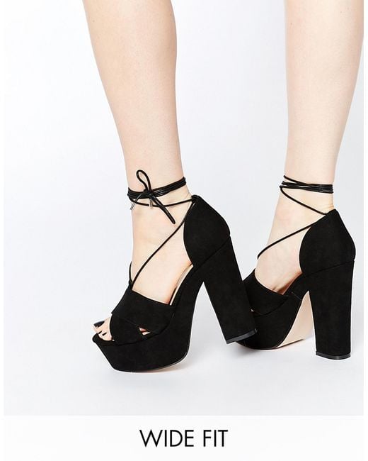 platform heels wide fit