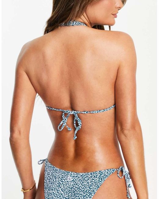 Rhythm Multicolor Masina Gathered Front Halter Bikini Top
