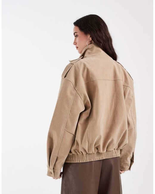 BRONZE SNAKE Natural Alegra Funnel Neck Jacket