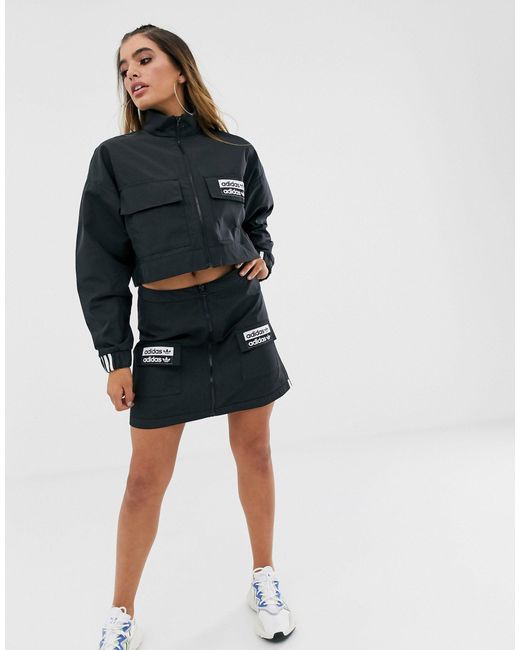Adidas Originals Black Ryv Patch Pocket Skirt