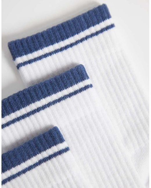 4505 White Stripe Edge 3 Pack Sock With Arch Support for men