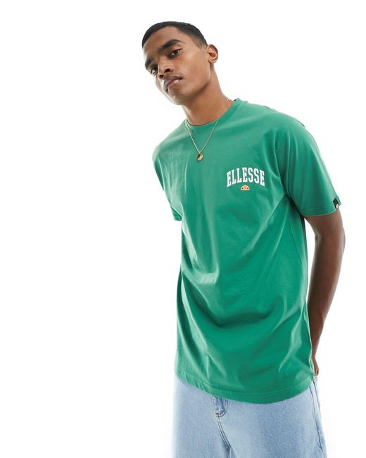 Ellesse Green Harvardo Collegiate Back Print T-shirt for men