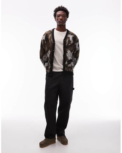 Carhartt Black Merton Alpaca-mix Cardigan for men
