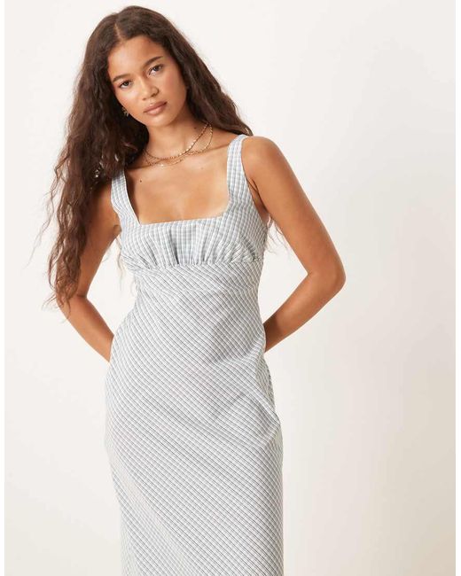 ASOS White Square Neck Midi Dress