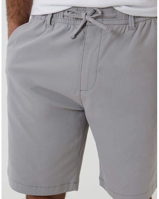 Threadbare White Elasticated Waist Stretch Chino Shorts for men