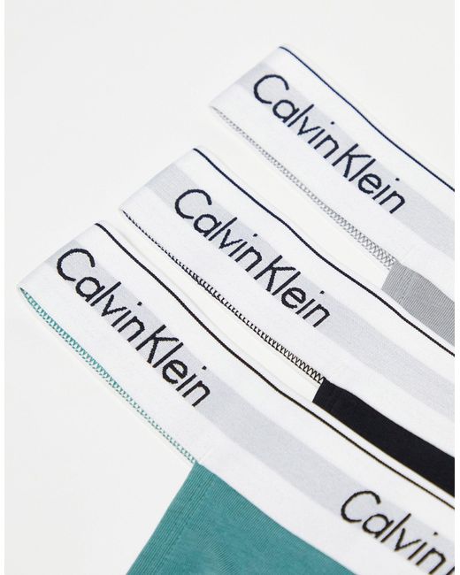 Calvin Klein – modern cotton – 3er-pack stretch-tangas in Multicolor für Herren