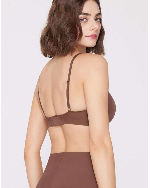 Tezenis Brown Natural Lifting Laser Cut Triangle Bra