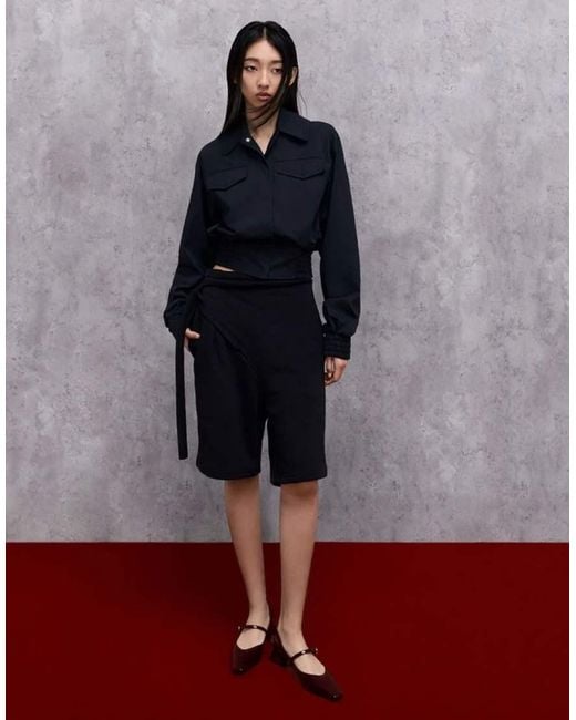 Charles & Keith Brown Roxane Patent Square-Toe Mary Janes