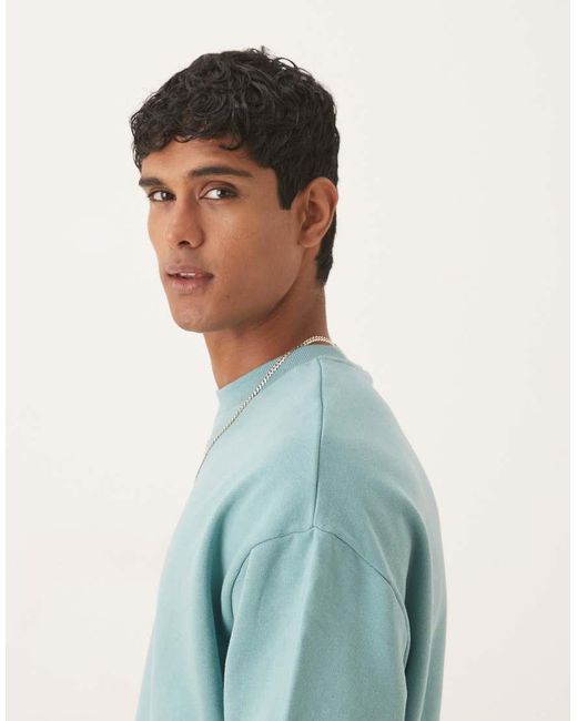 ASOS Blue Essentials Relaxed Fit Sweatshirt for men