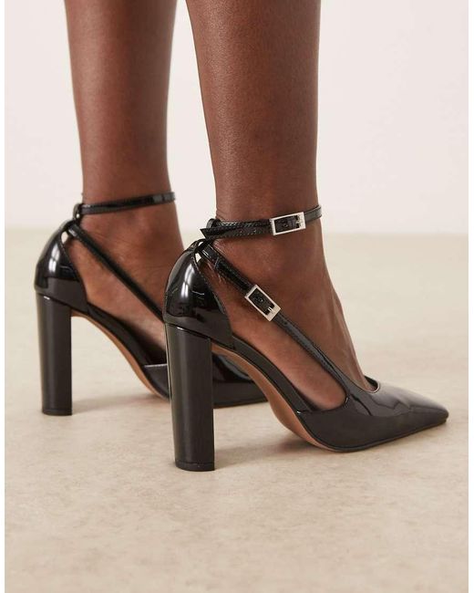 ASOS Black Posie High Block Heel Shoes