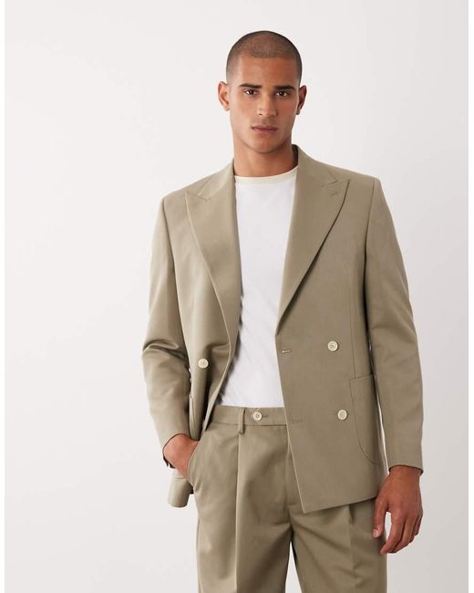 ASOS Natural Regular Suit Jacket for men