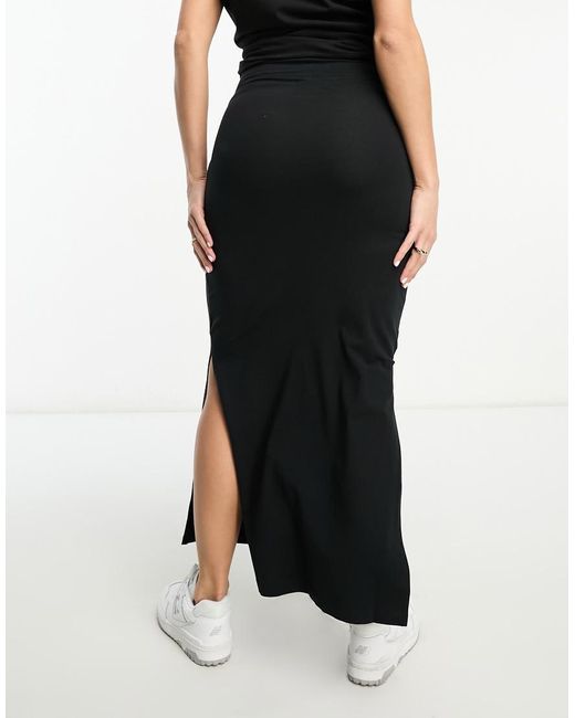 Mama.licious Black Mamalicious Maternity Jersey Maxi Skirt