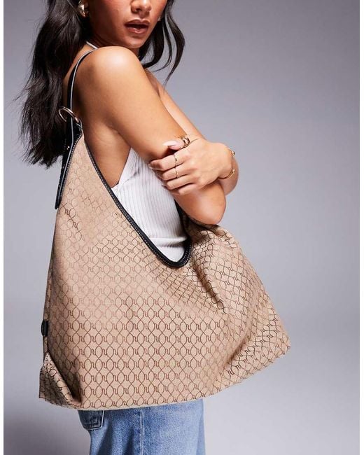 River Island Gray Soft Slouch Tote Bag