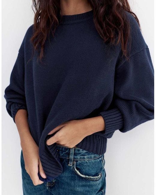 Pull&Bear Blue Oversize Jumper