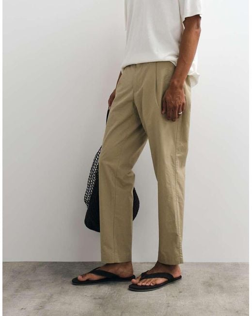 Mango Natural Straight Trouser for men