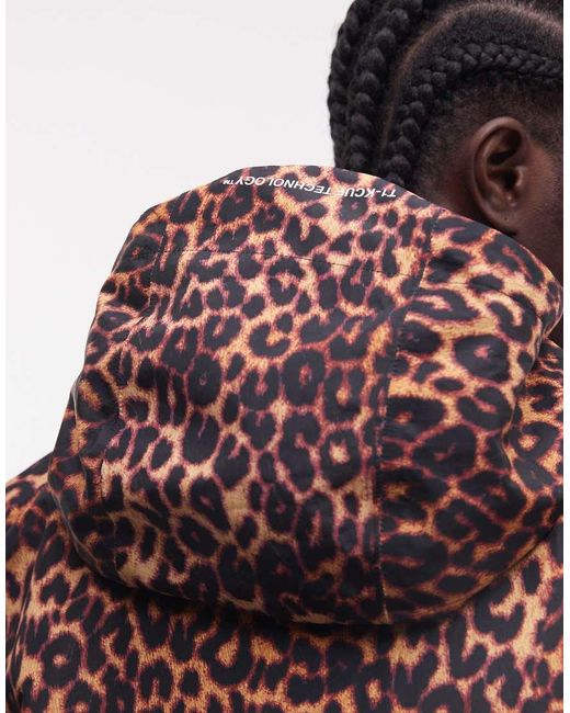 Huf Red Rainier Leopard Print Shell Jacket Co-ord for men