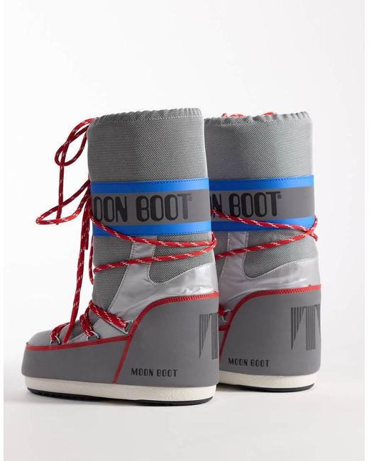 Moon Boot Gray Moonboot Icon High Space Racing Snowboot