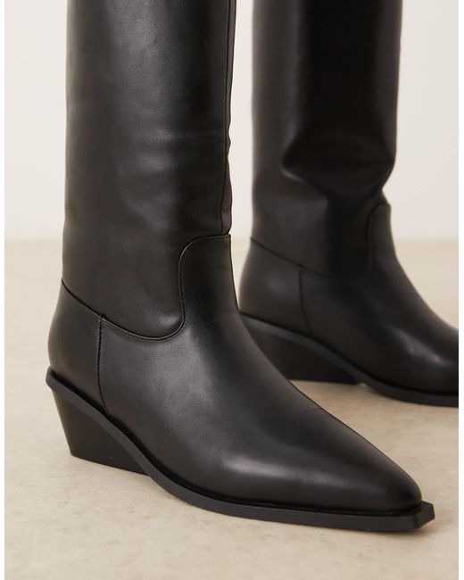 Glamorous Natural Western Knee Boots