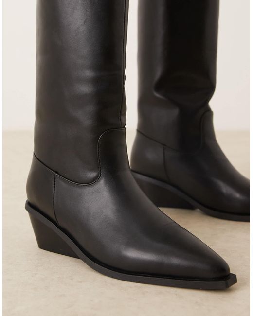 Glamorous Natural Western Knee Boots