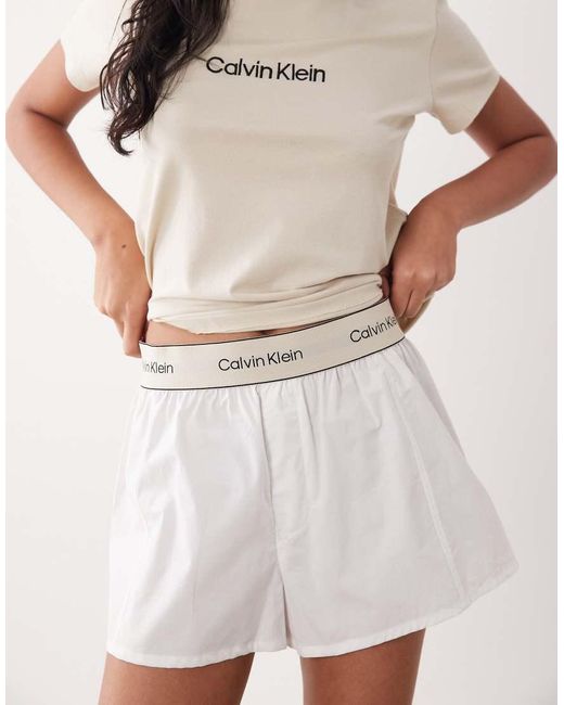 Calvin Klein Natural Logo T-Shirt Pyjama Set