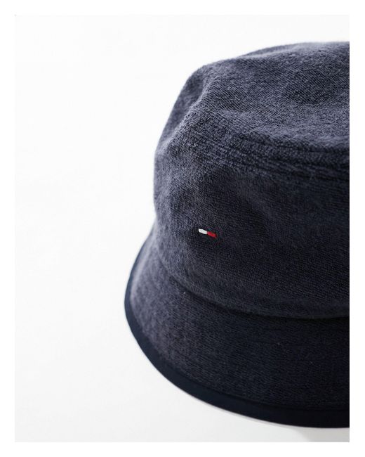Tommy Hilfiger Blue Flag Fabric Bucket Hat for men