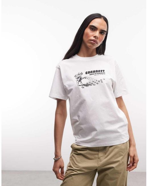 Carhartt White Bumper Sticker T-shirt
