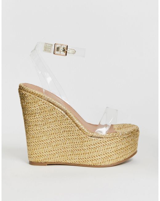 asos gold wedges