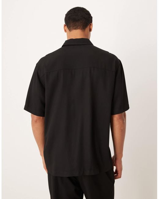 ASOS Black Co-ord Relaxed Shirt for men