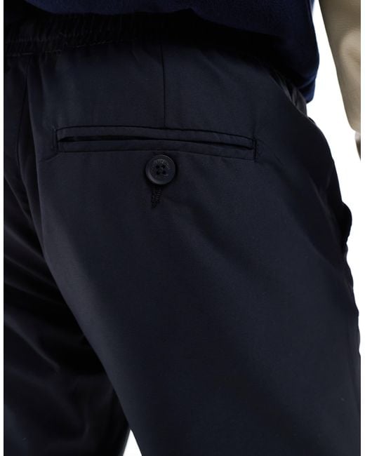 French Connection Blue French Connection Utility Tech Cuffed Trousers for men