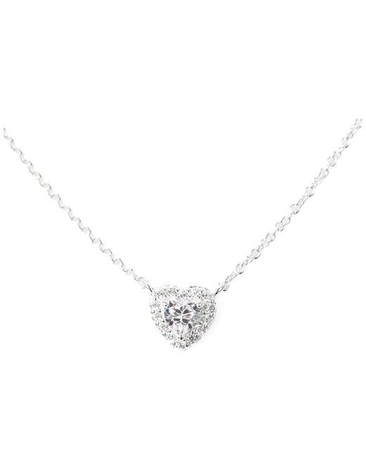 Lovisa White Sterling Cubic Zirconia Halo Heart Pendant Necklace